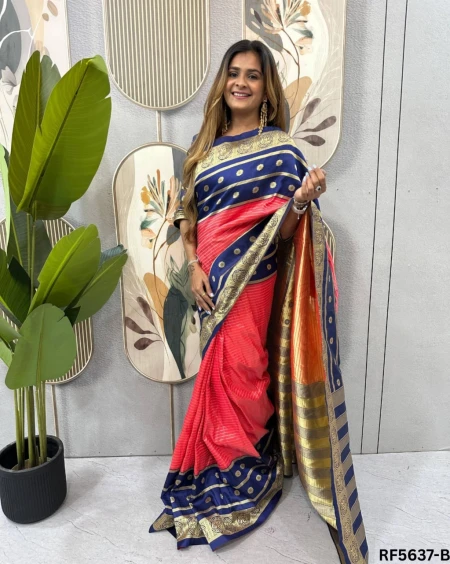 Mysore Silk Zip & Go Saree with Jacquard Work and Dupatta!