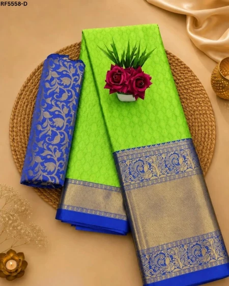 Pure Mercerised Cotton Silk Saree with Rich Zari Border!