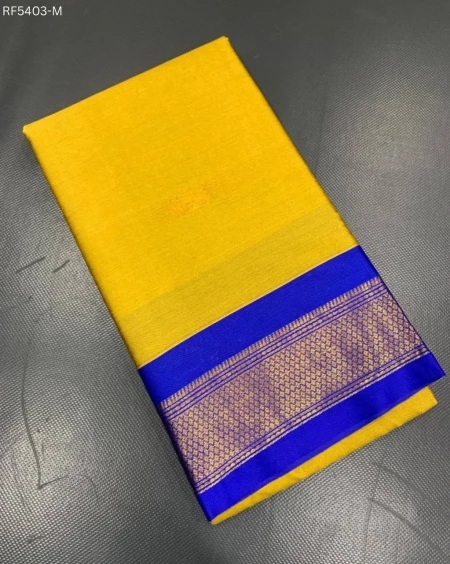 Cotton Silk Saree with Gold Weaving Border Unstitched Blouse Elegant Festive Wear for Women!