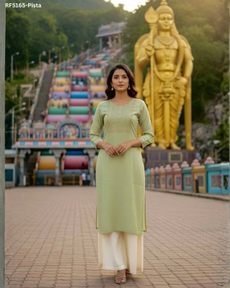 Trending Heavy Embroidery Work Kurti with Plazzo!