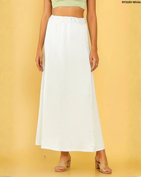 Comfortable Ultra Satin Saree Petticoat with Drawstring & Bakram!