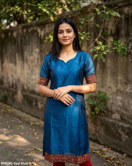 Elegant Fendi Satin Kurti with Inner – Stylish Party Wear Top!