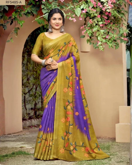 Cotton Digital Print Saree Comfortable Daily Wear for Women!