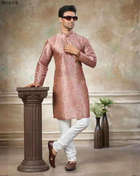 Jacquard Weaving Work Kurta Pajama Elegant Ethnic Wear for Men!