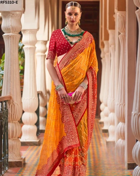 Effortless Elegance – Georgette Saree with Rich Jacquard Weaving!