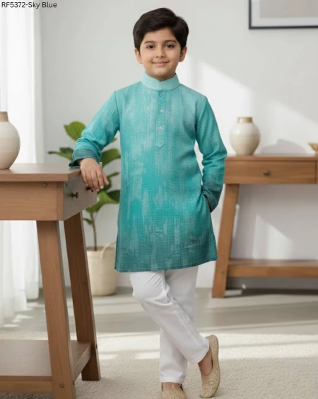 Classic Cotton Slub Kurta Pyjama Set with Micro Embroidery!