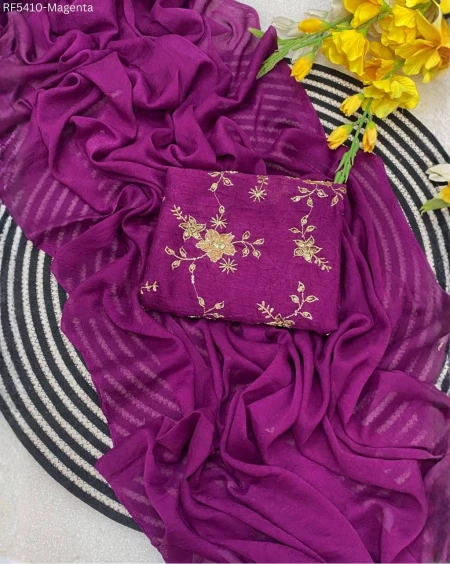 Rangoli Silk Saree with Beadswork Sequins Embroidery Blouse Elegant Festive Wear for Women!