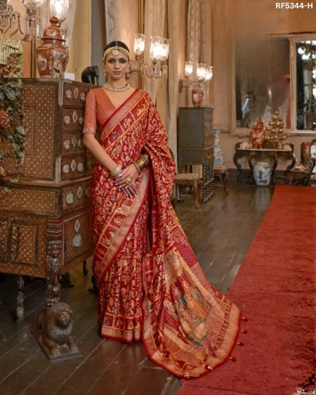 Timeless Tradition – PV Silk Saree with Classic Paisley Woven Elegance!