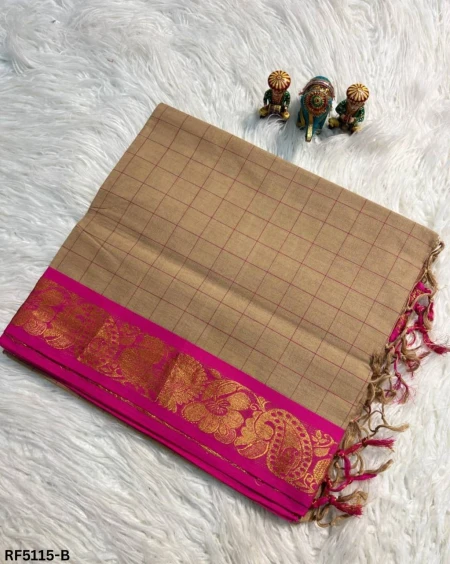 Pure Cotton Silk Saree with Elegant Zari Weaving Border!