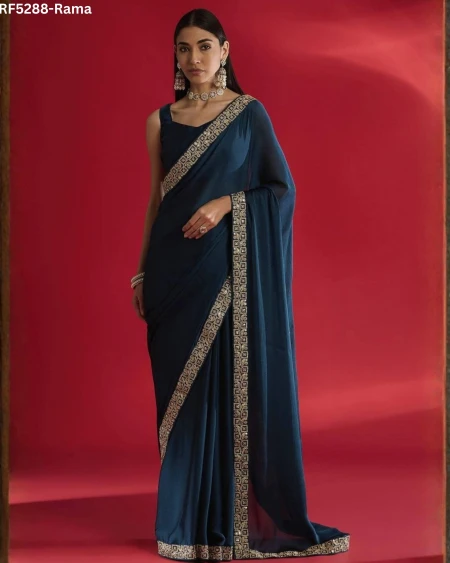 Elegant Heavy Rangoli Saree with Embroidered Fancy Lace Border!