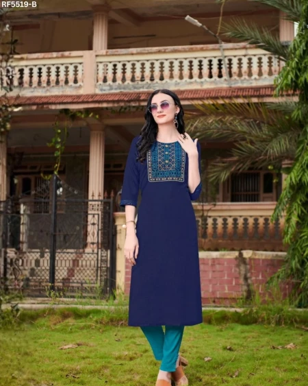 Nira Cotton Embroidered Kurti Comfortable Ethnic Daily Wear!