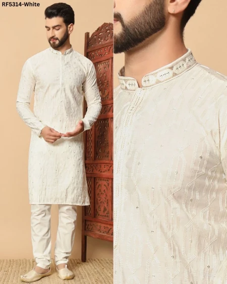 Royal Fusion Look – Kurta Set with Jacquard Koti!