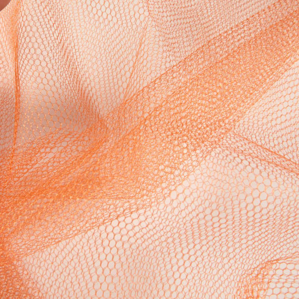 Antique Gold Nylon Soft Net Fabric