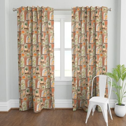 Ethnic Printed Cotton Linen curtain Tailoringindia