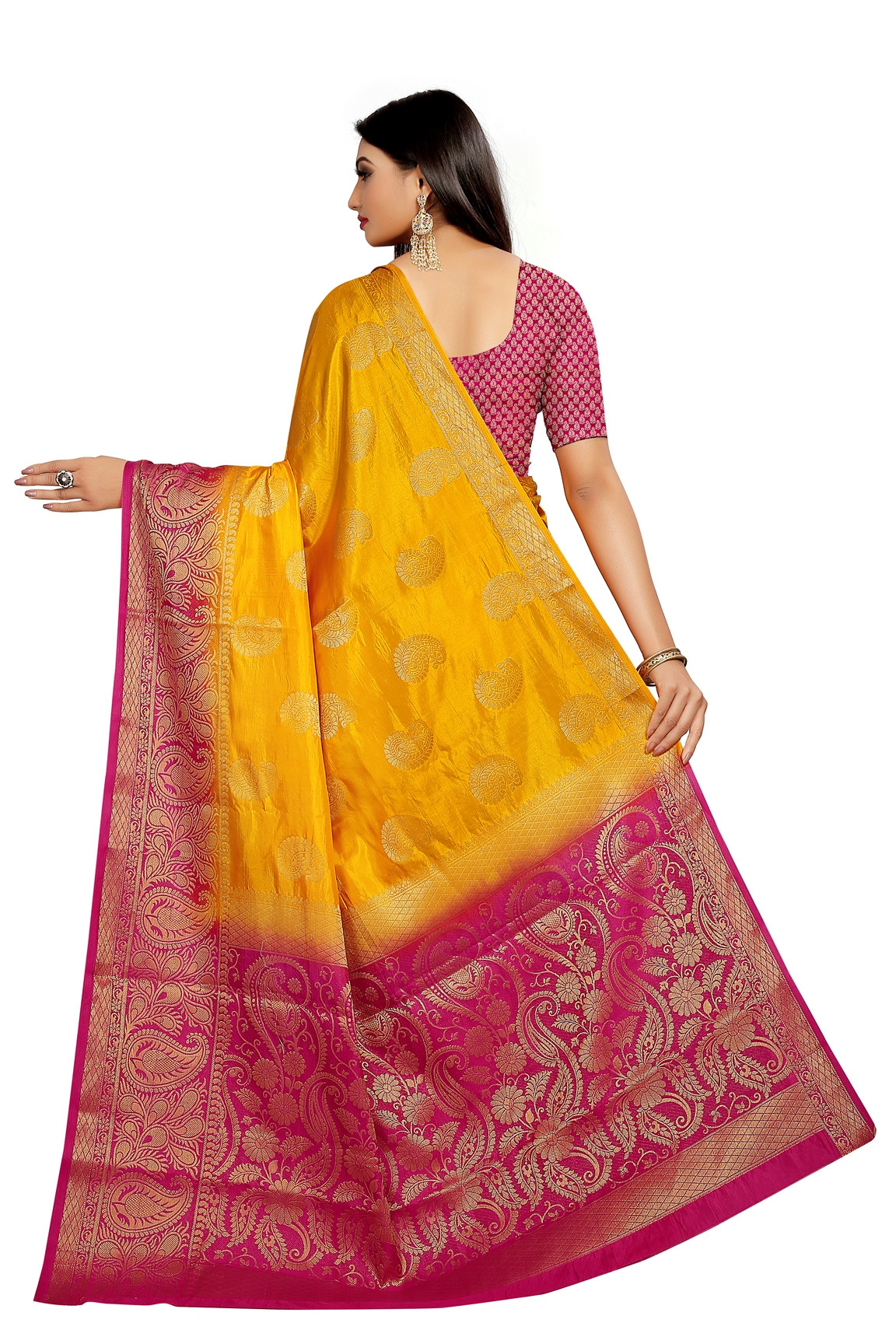 New Wedding Wear Yellow Color Kanjivaram Silk Saree