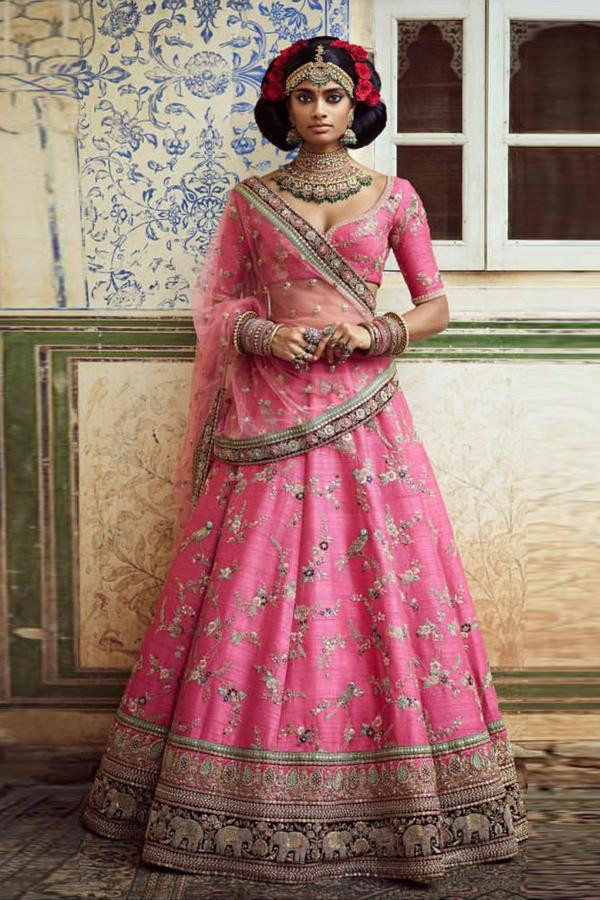 ghagra pink colour
