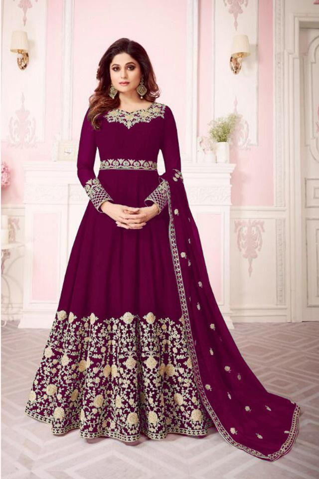 lavender colour anarkali