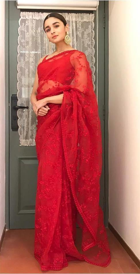 Alia Bhatt In Red Saree Vastraqueen Vastra queen cream brown saree purchase link : alia bhatt in red saree vastraqueen