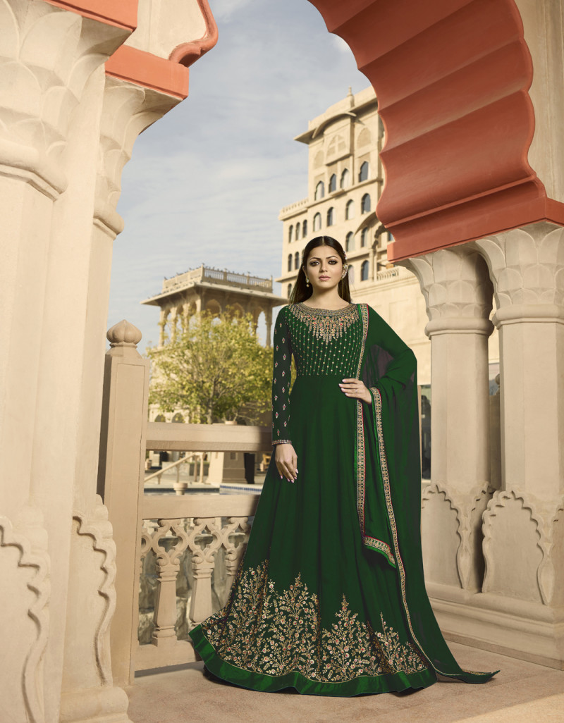 Bollywood Style Drashti Dham Iflattering Georgette Anarkali Suit With Heavy Embroidery Vastraqueen Most trusted online shopping indian ethnic wear for women. bollywood style drashti dham