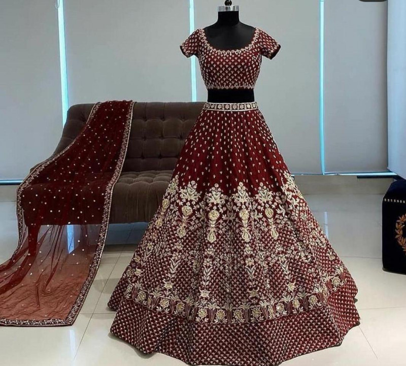Havey Party Wear Maroon Color Heavy Embroidery Work Lehenga Choli Vastraqueen New and used items, cars, real estate, jobs, services, vacation rentals and more virtually anywhere in ontario. havey party wear maroon color heavy
