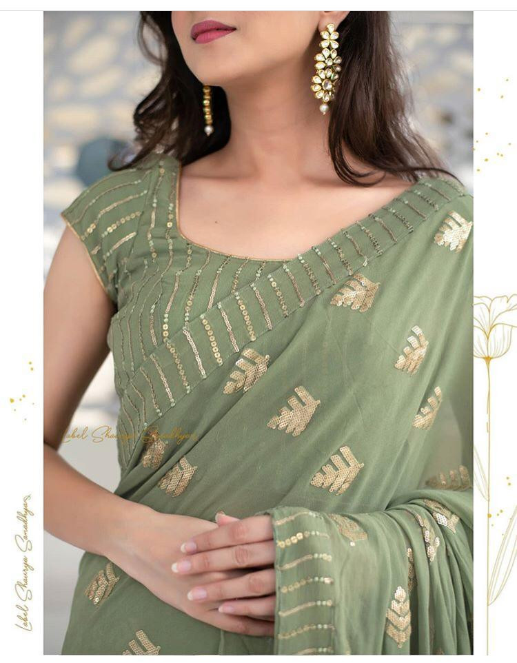 Designer Pastel Green Saree Vastraqueen I recently came across this website known as vatraqueen where in they send u these celebrity inspired semi stitched outfits for such amazing prices. designer pastel green saree vastraqueen