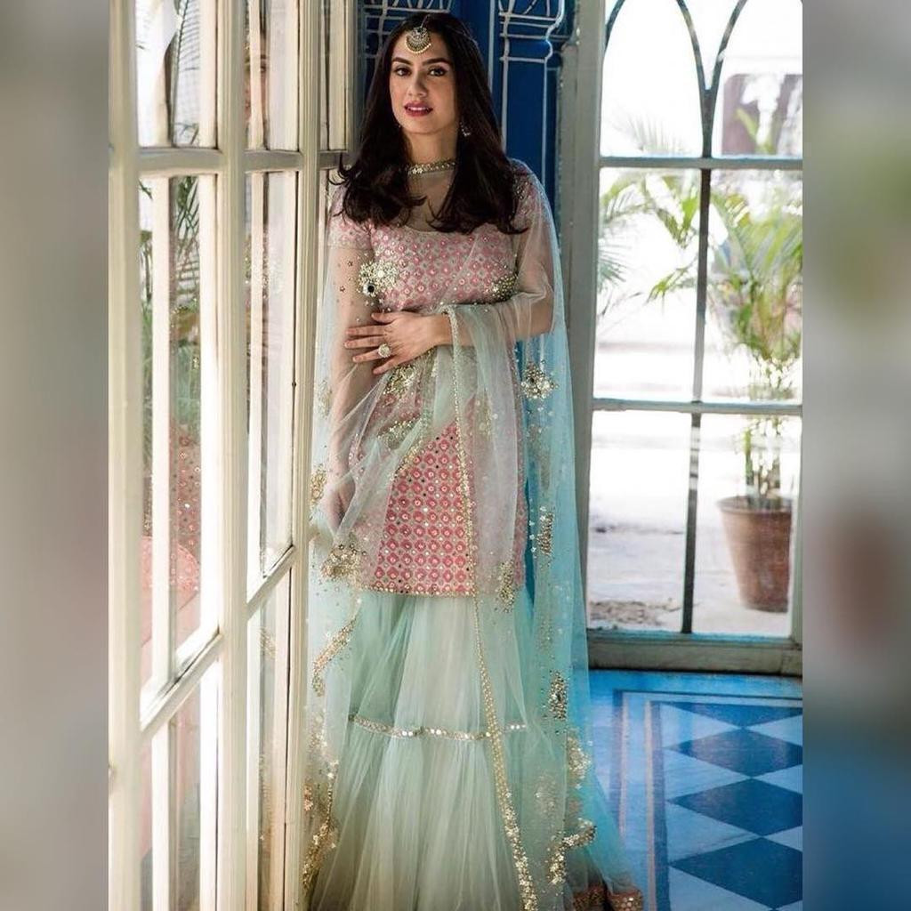 Heavy Taffeta Silk Latest Sharara Suit | Vastraqueen