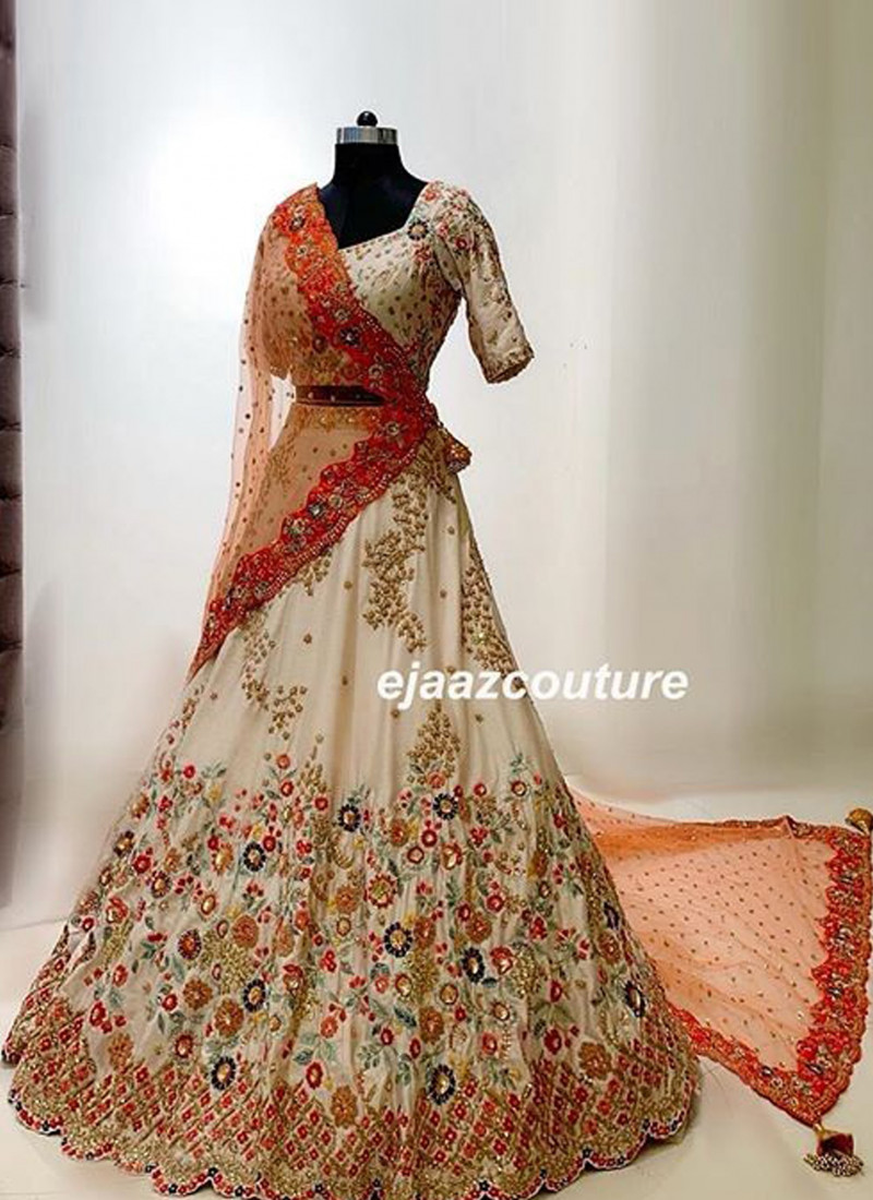 Designer Off White Color Lehenga Choli With Dupatta Vastraqueen Check rajasthani lehenga prices, ratings & reviews at flipkart.com. designer off white color lehenga choli