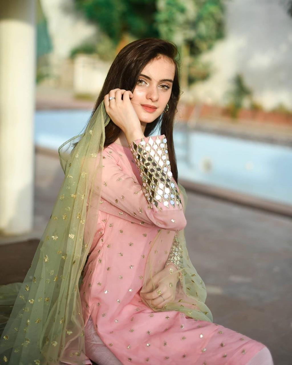 Baby pink suit salwar Clearance