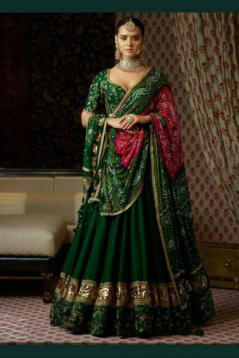 green choli designs