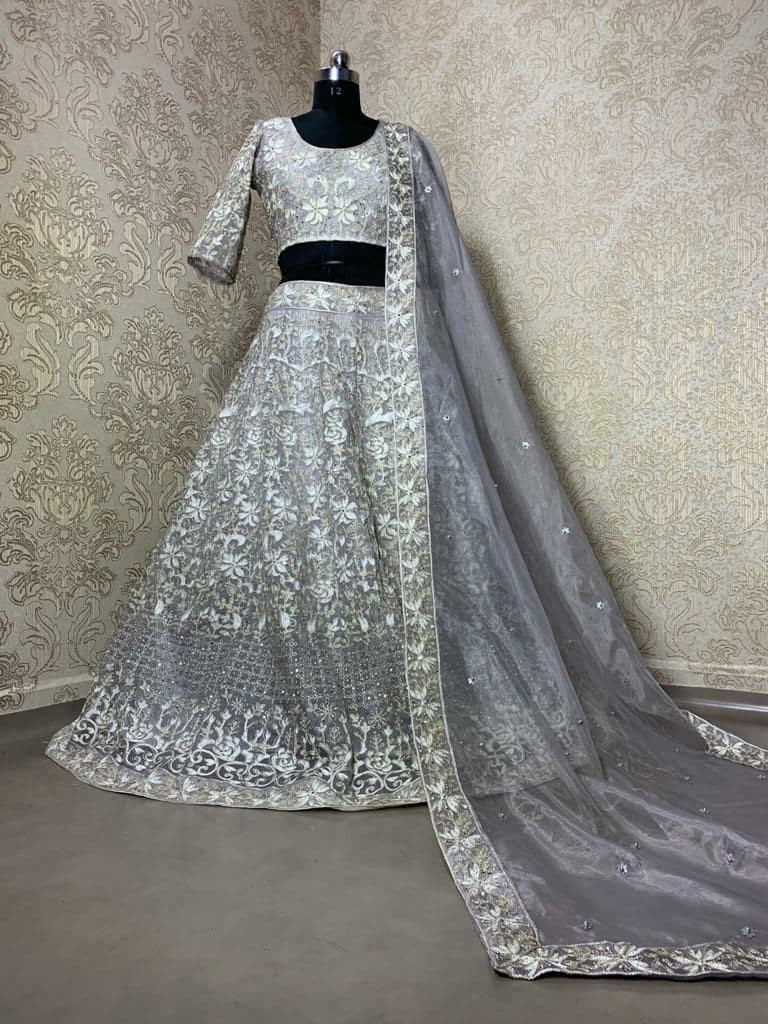 silver lengha