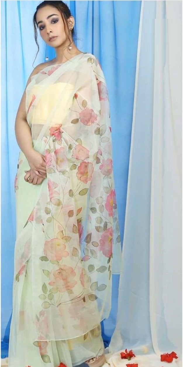 Organza Saree Online Buy Stylish Organza Digital Print Saree With Free Shipping In India Vastraqueen Party wear has blouse piece :yes blouse piece fabric : organza saree online buy stylish