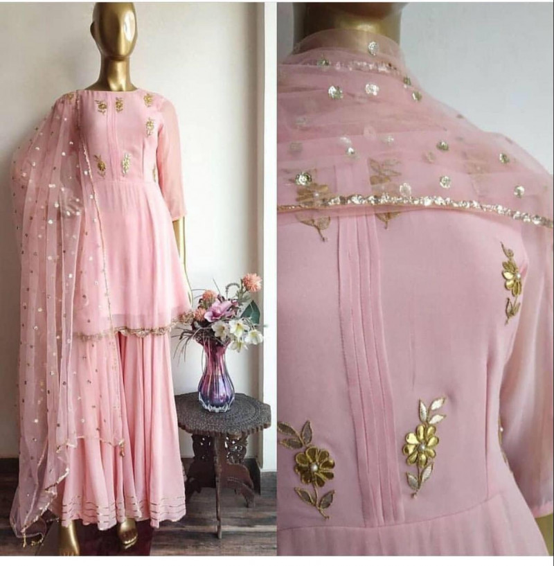 Baby Pink Salwar Suit Vastraqueen