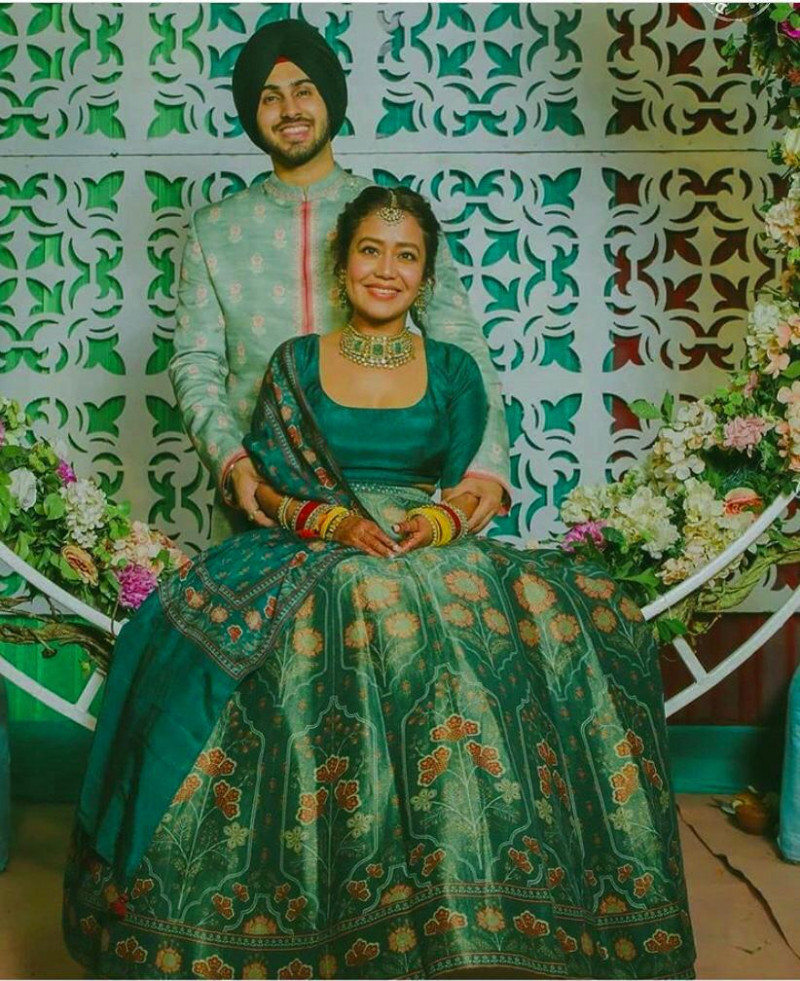Neha kakkar green lehenga Clearance