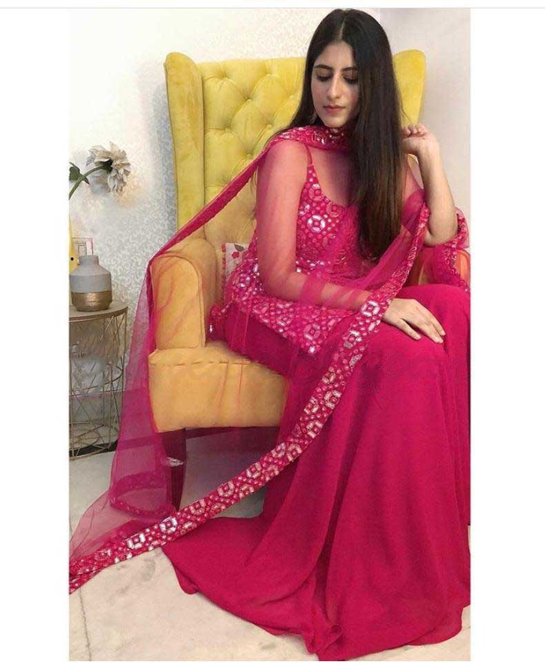 Pink colour palazzo suit Clearance