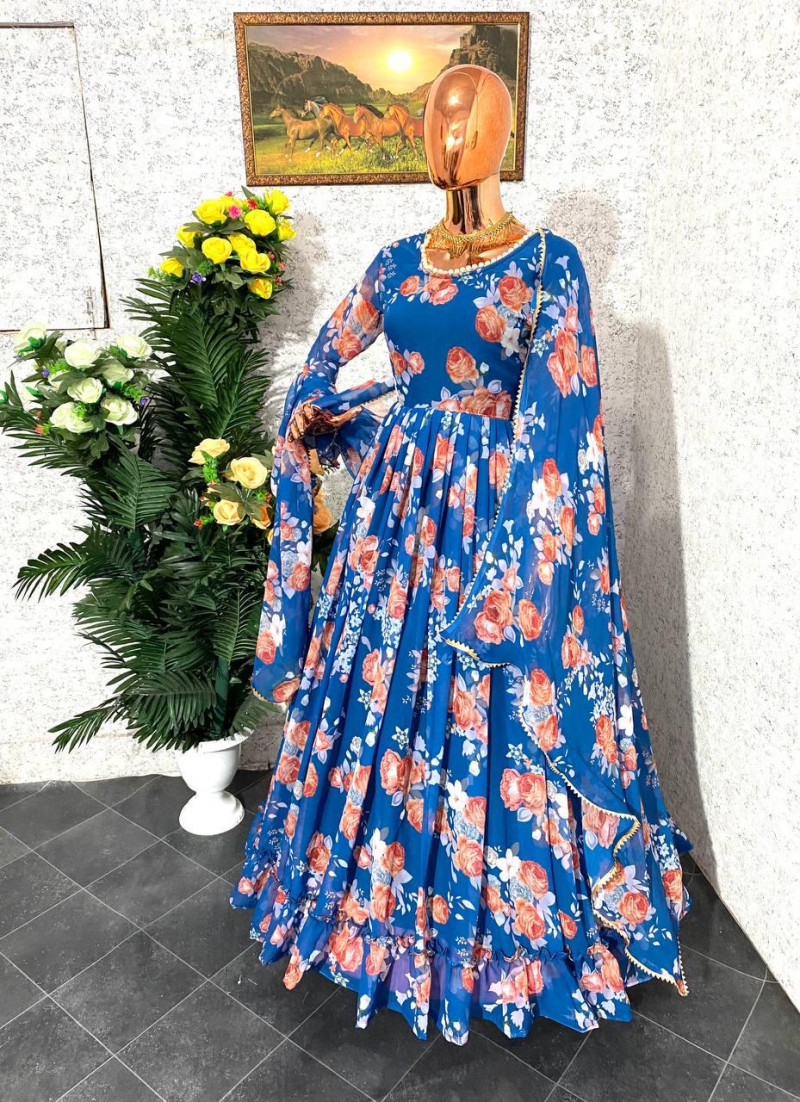 printed frock suit design