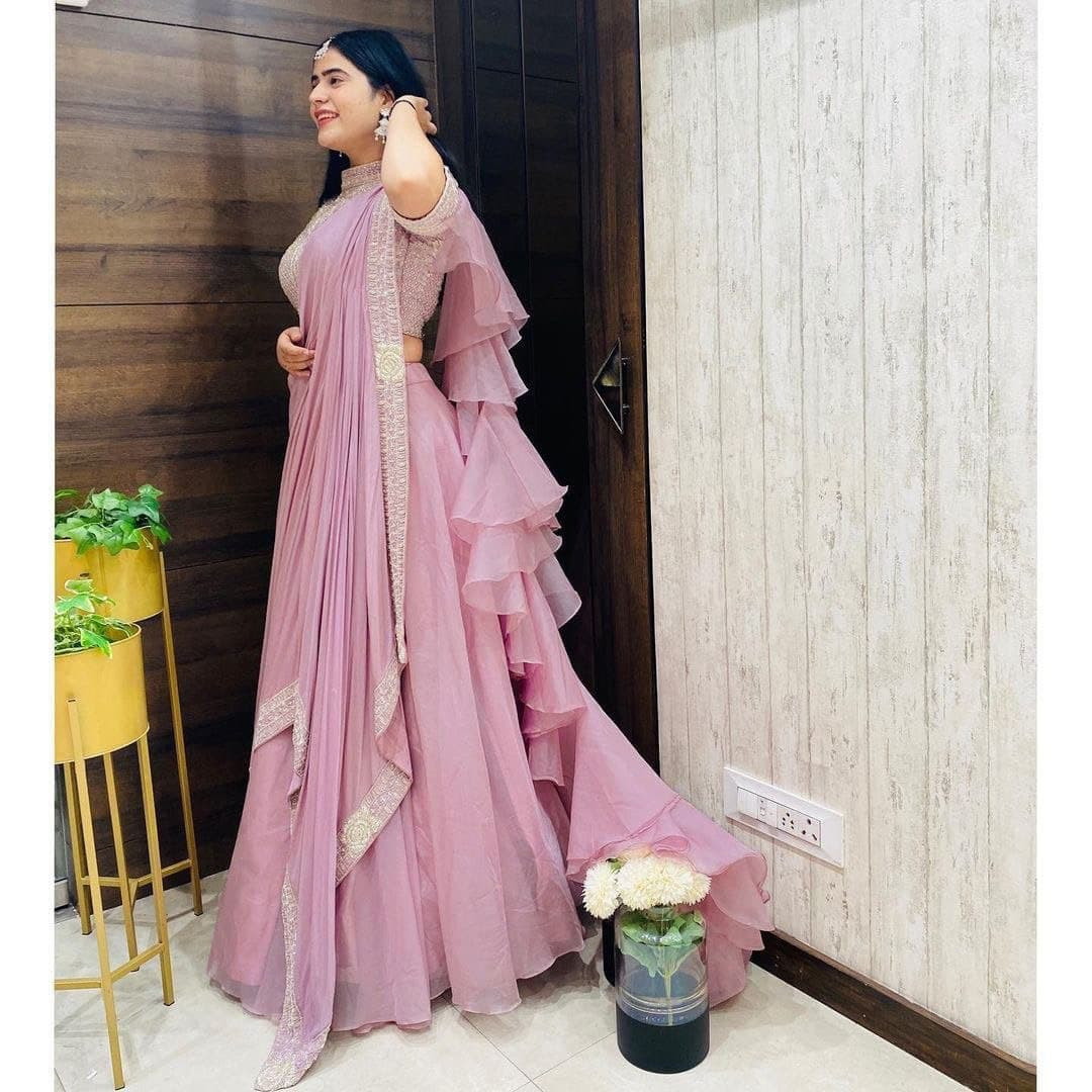 Latest Lavender Designer Lehenga Online Vastraqueen