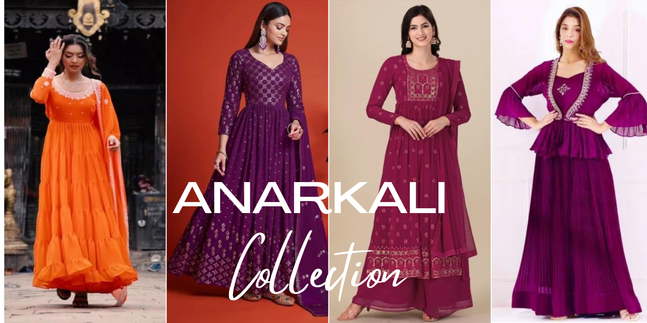 Designer Purple Embroidered Anarkali Salwar Suit | YOYO Fashion