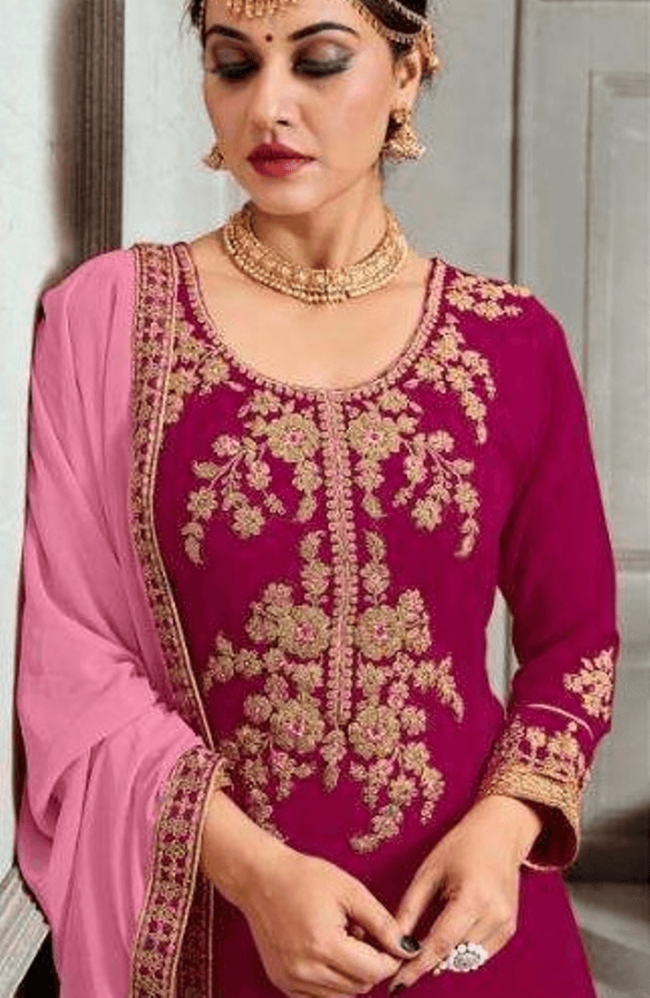 georgette suits with plazo