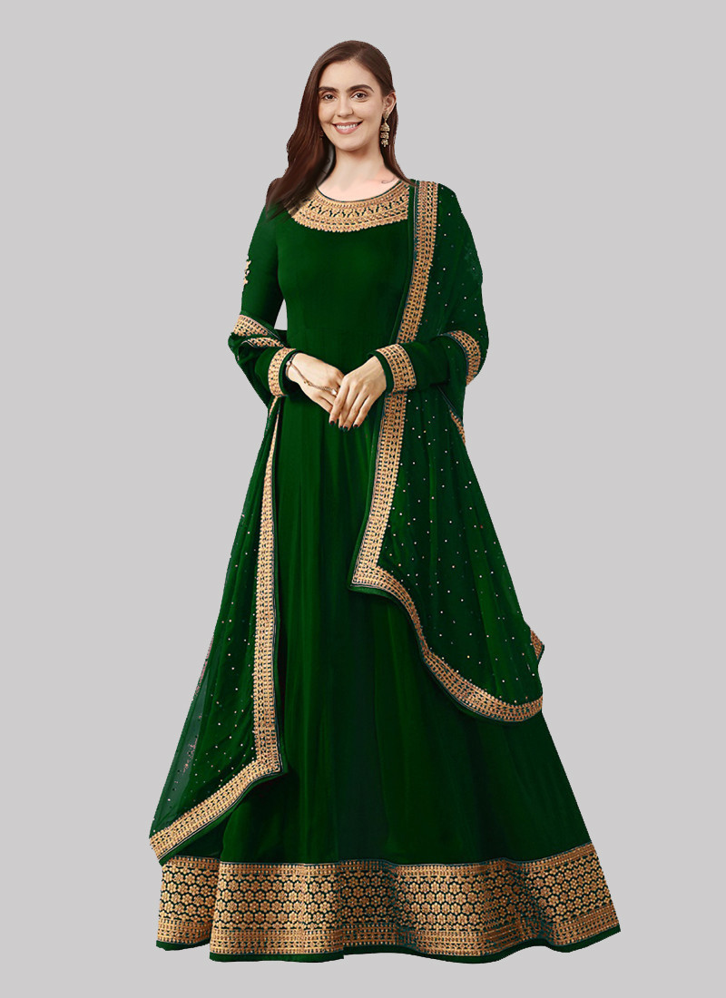 Designer Georgette Party Wear Green 