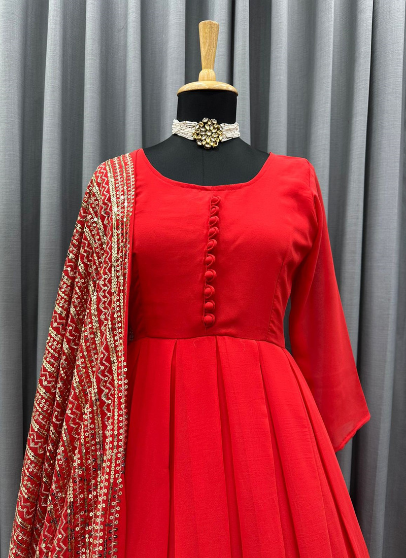 Simple anarkali shop with heavy dupatta