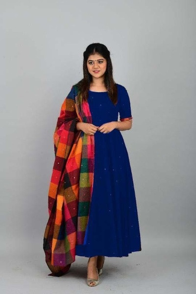 long kurtis with dupatta